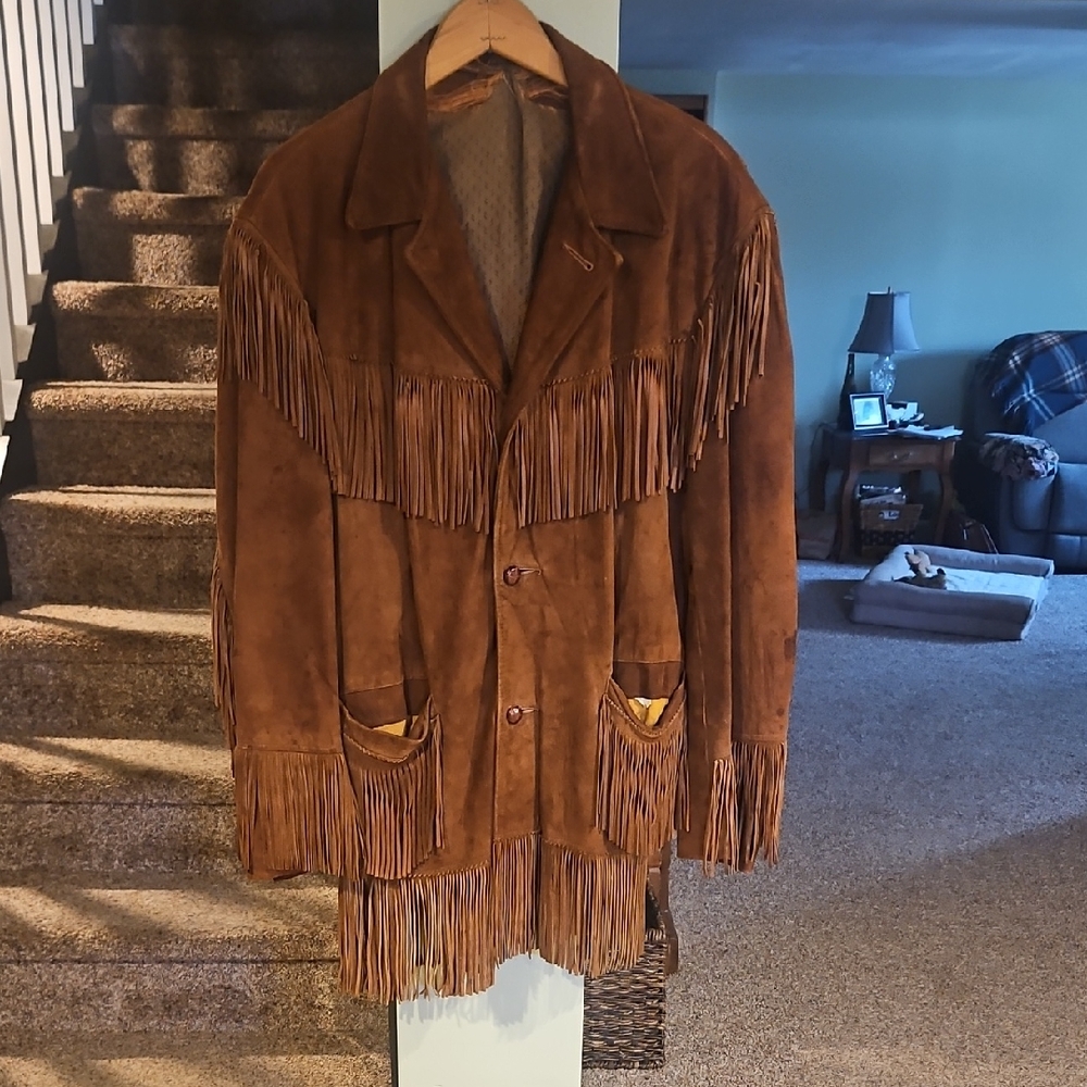 Brown Suede Fringe Jacket